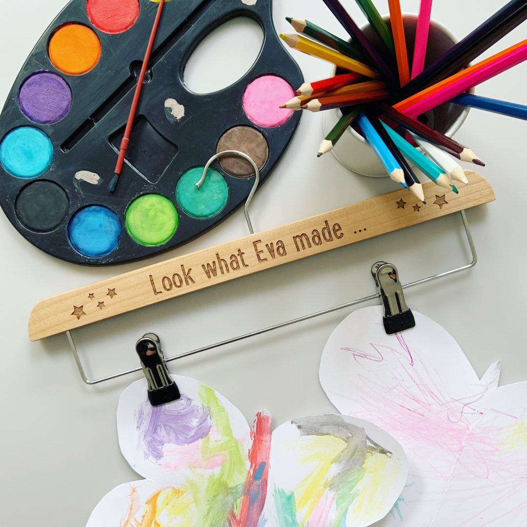 Personalised Wooden Art Work Hanger The Laser Boutique