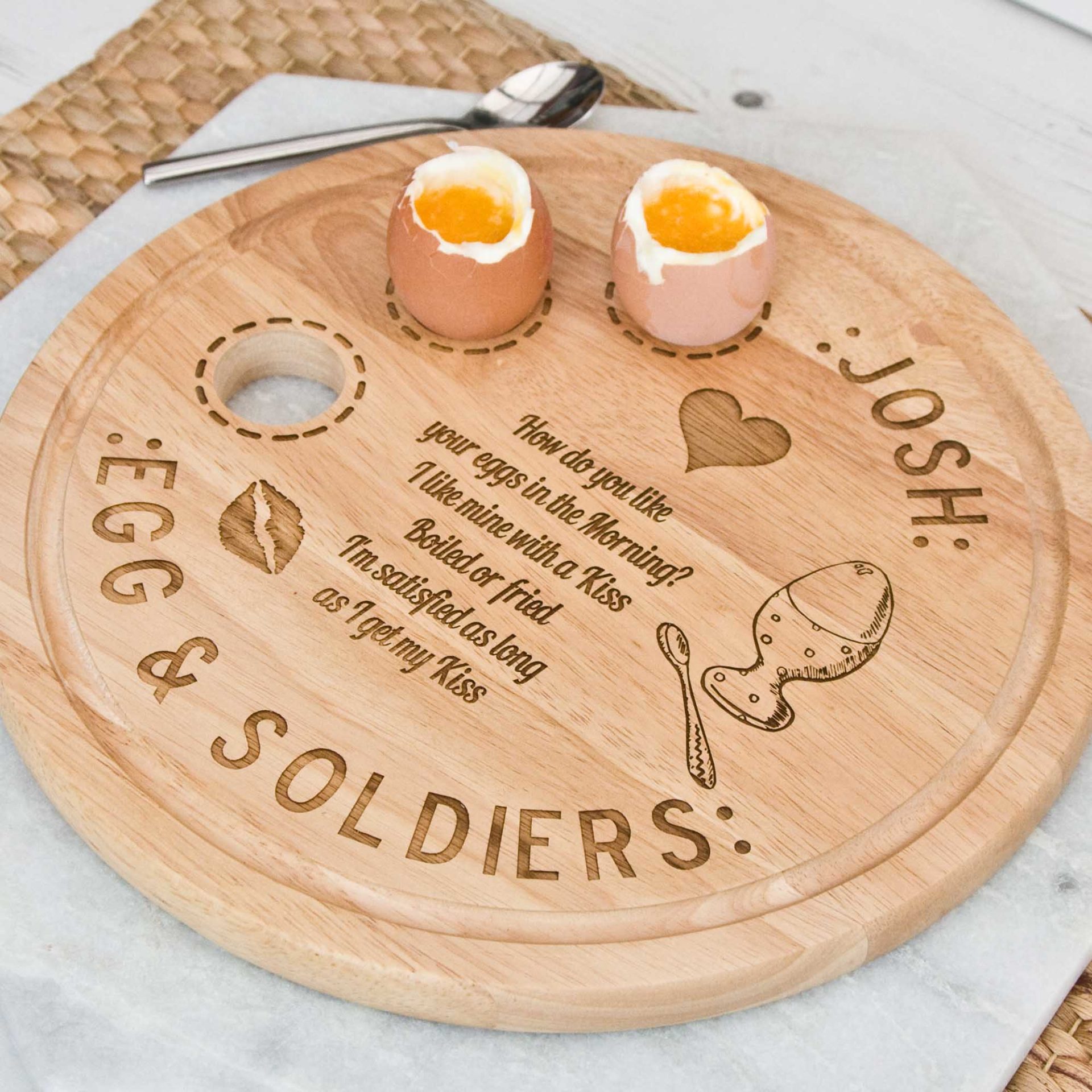 Adults Round Triple Egg Board The Laser Boutique