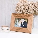 Personalised SOLID OAK 'Walk of all time' Wedding Picture Frame