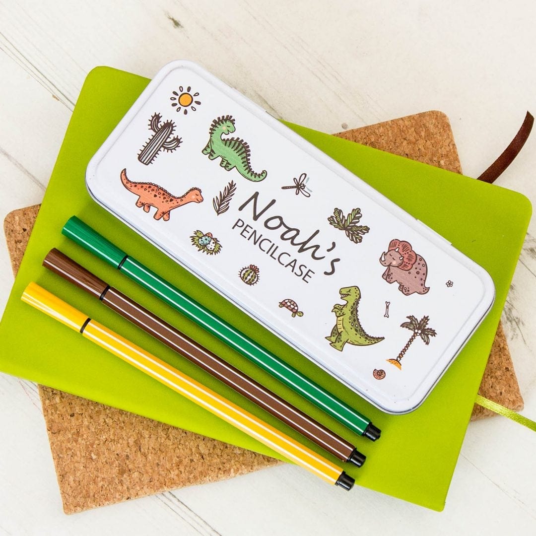 Personalised Dinosaur Pencil Case The Laser Boutique