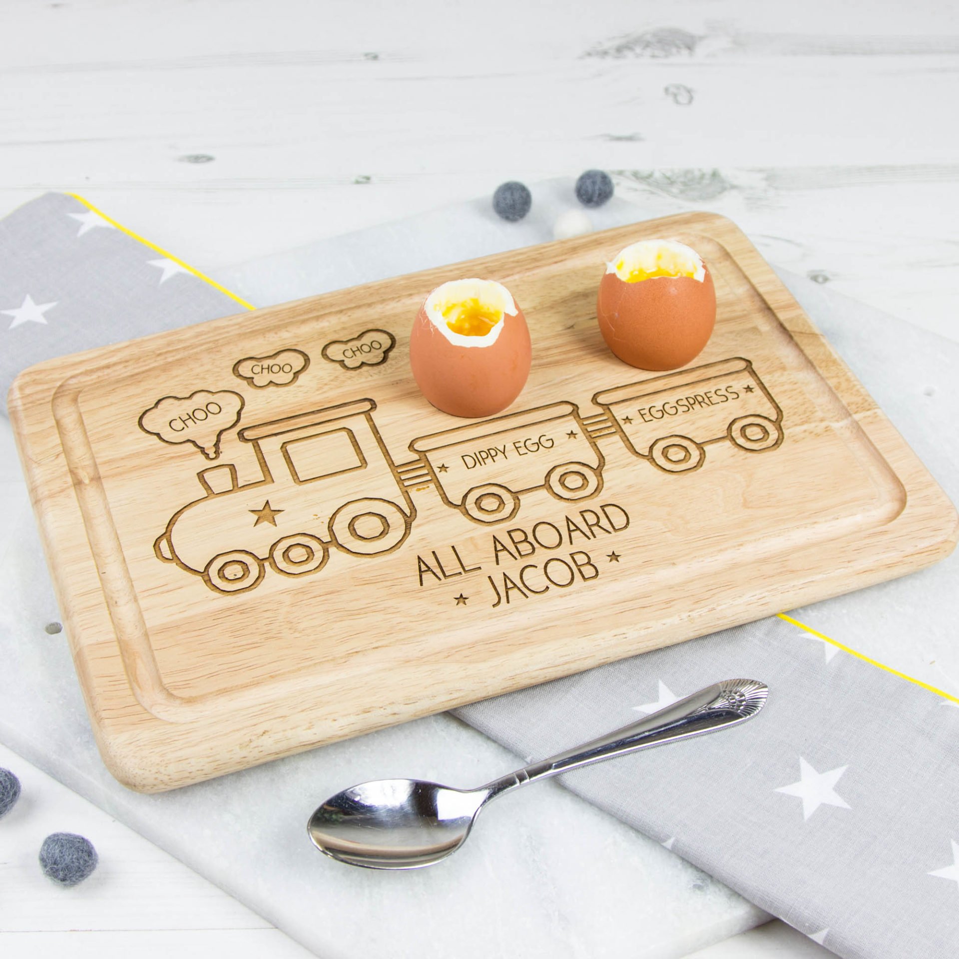 Choo Choo Train Rectangle Egg Board The Laser Boutique