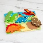 Personalised Dinosaur Chunky Lift Out Puzzle - LARGE