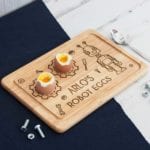 Personalised Robot Double Rectangle Egg Board