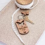 Personalised Godparent Butterfly Keyring