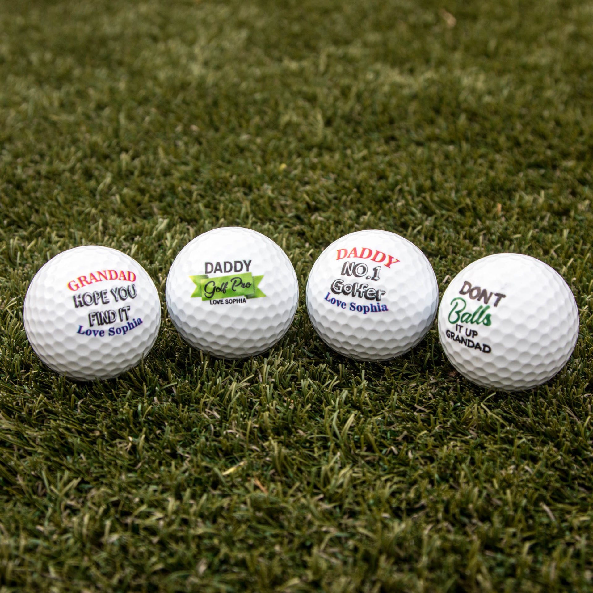 Golf Balls Personalised x 4 - The Laser Boutique