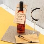 Personalised Teacher Bottle Wine Hanging Wooden Tag