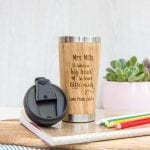 Personalised Teacher Mugs - Bamboo Teacher Travel Mug