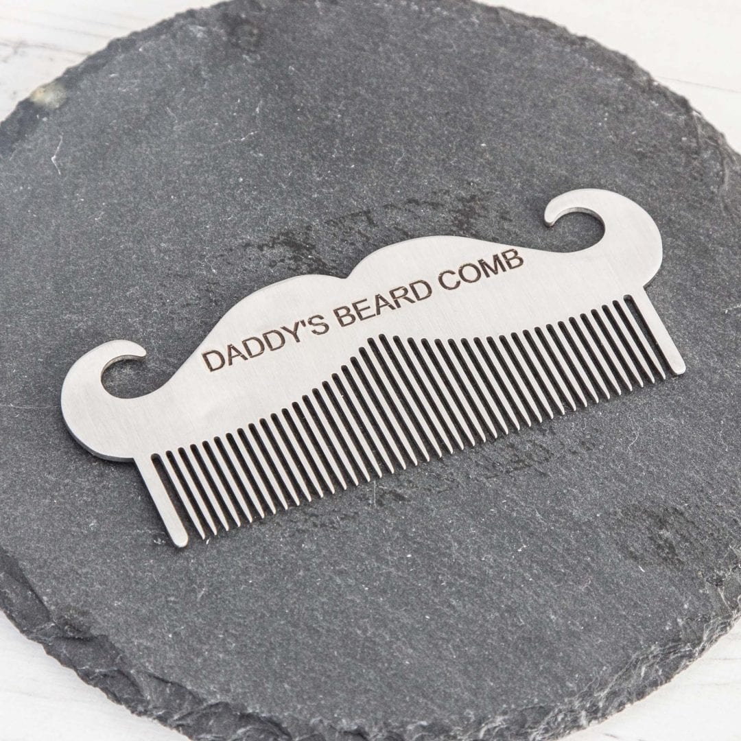 Personalised Beard Comb Metal Moustache The Laser Boutique