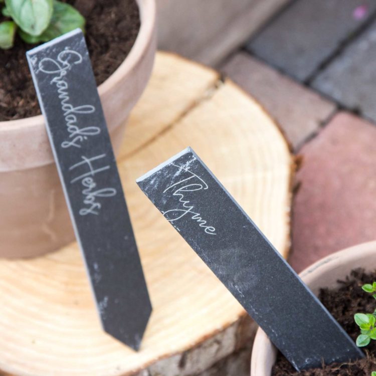Personalised Slate Garden Plant Labels The Laser Boutique Personalised Slate Garden Plant Labels, Slate Garden Markers