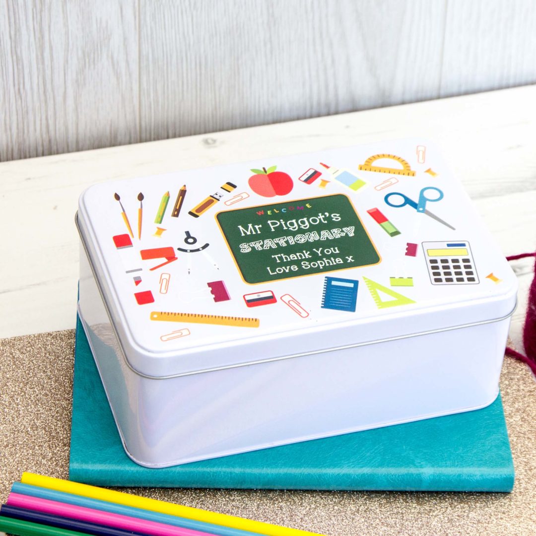 Personalised Teacher Stationery Tin