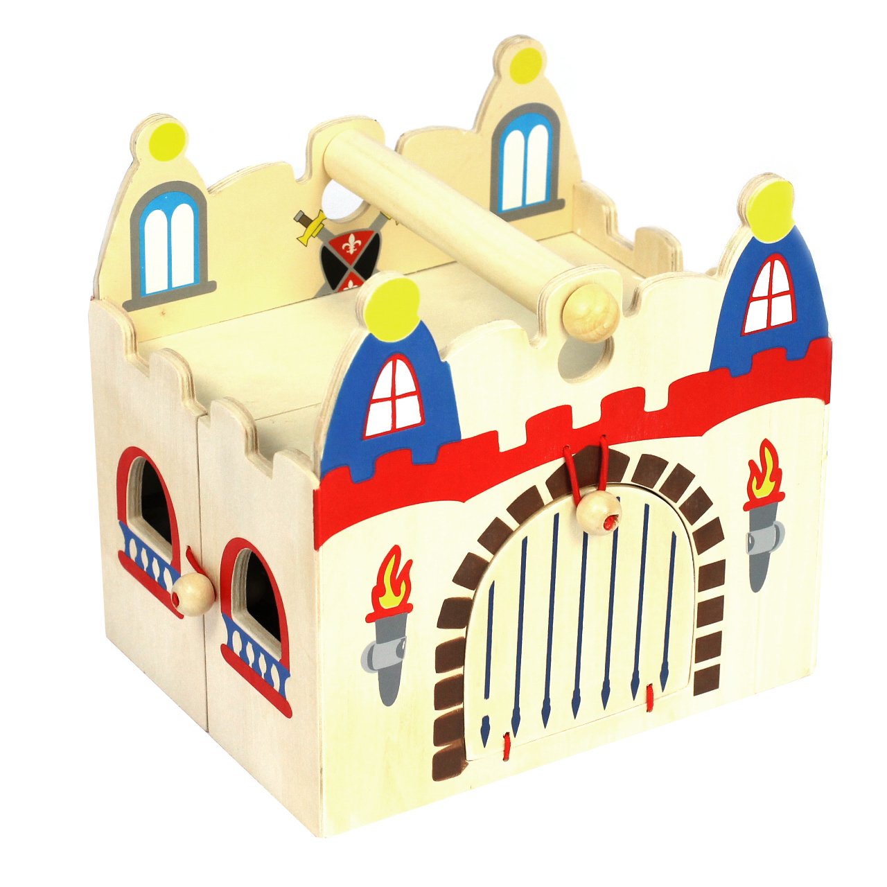 Castle Medieval Play Set Wooden Toy The Laser Boutique