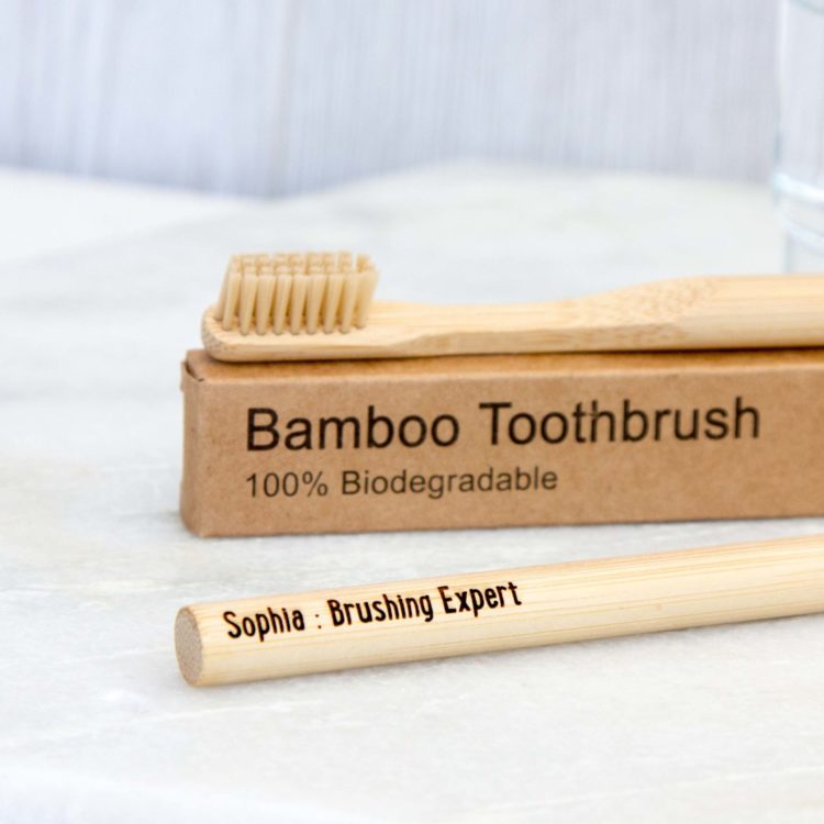 personalised bamboo toothbrush
