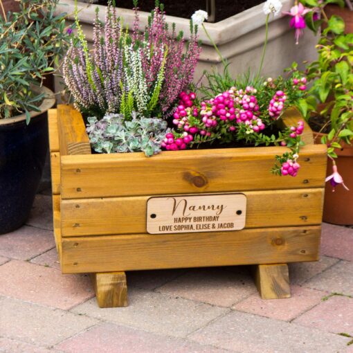 personalised planter outdoor