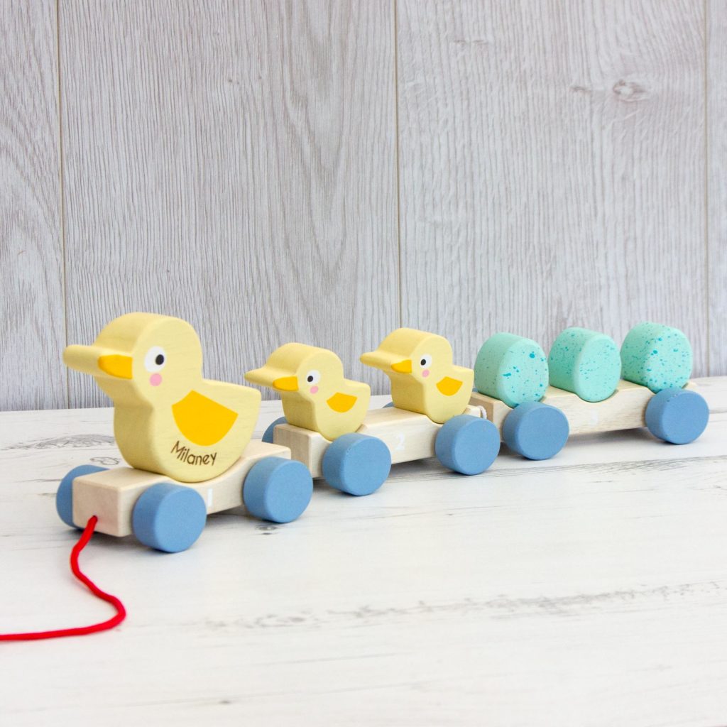 Personalised Tender Leaf Toys Pull Along Ducks The Laser Boutique