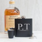 Personalised Hip Flask Gift Set - Initials Design