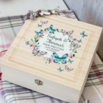 Personalised Bobble, Bow & Clip Box Square Butterfly