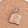 Personalised Drawing & Autograph Keyring Square