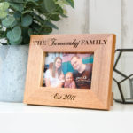 Personalised SOLID OAK 'Family EST Frame' Picture Frame