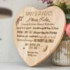 Personalised Grandparent Heart Rules Wooden Board
