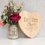 Personalised Heart Shape Wedding & Anniversary Chopping Board