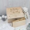 Personalised Baby Wooden Photo Album Box 7X5 & 6x4