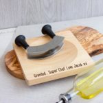 Personalised Mezzaluna Herb Chopper & Board Set