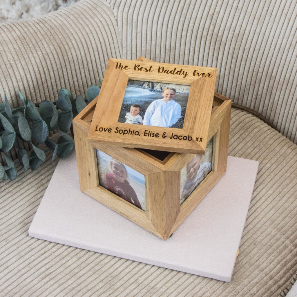 personalized cube picture frame