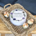 Personalised Anemones Floral Cake / Biscuit Tin