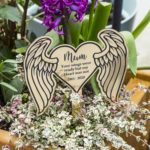 Personalised Memorial Angel Wings Plaque