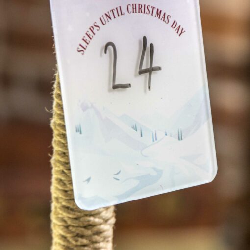 personalised christmas wipeable countdown door sign