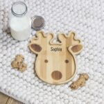 Personalised Children's Christmas Wooden Bamboo Plate - Choice of Design