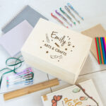 Personalised Wooden Art Crate Storage Box