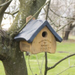 Personalised Grey Bird House