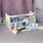 Personalised Children's Tool Crate & Workbench - Sustainable Wooden Toy