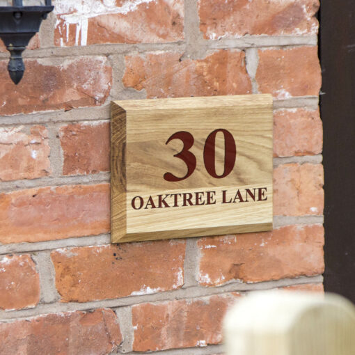 personalised luxuary solid oak door & house plaque sign
