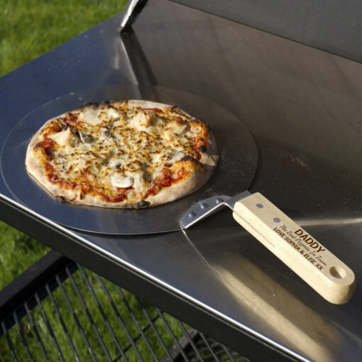 personalised stainless steel 12" pizza paddle