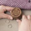 personalised walnut round wedding ring box choice of designs