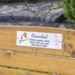 Personalised Memorial Garden Bench Plaque - Robin