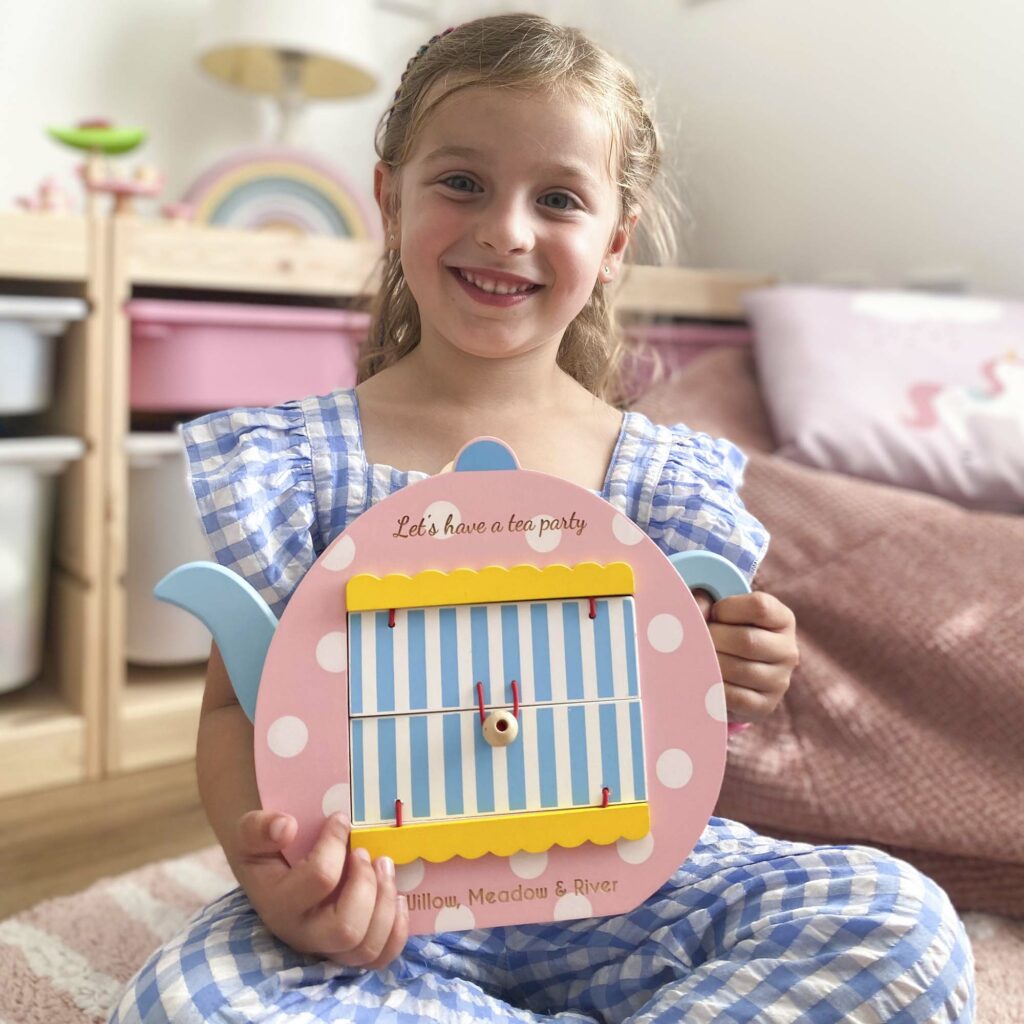 Personalised Tea Pot Play Set Wooden Toy The Laser Boutique