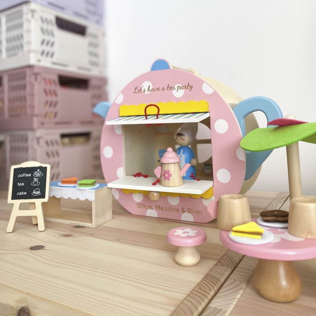Personalised Tea Pot Play Set Wooden Toy The Laser Boutique