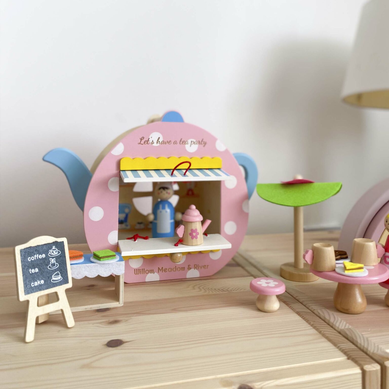 Personalised Tea Pot Play Set Wooden Toy The Laser Boutique
