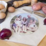 Personalised Round Glass Photograph Chopping Board - Upload Your Photo