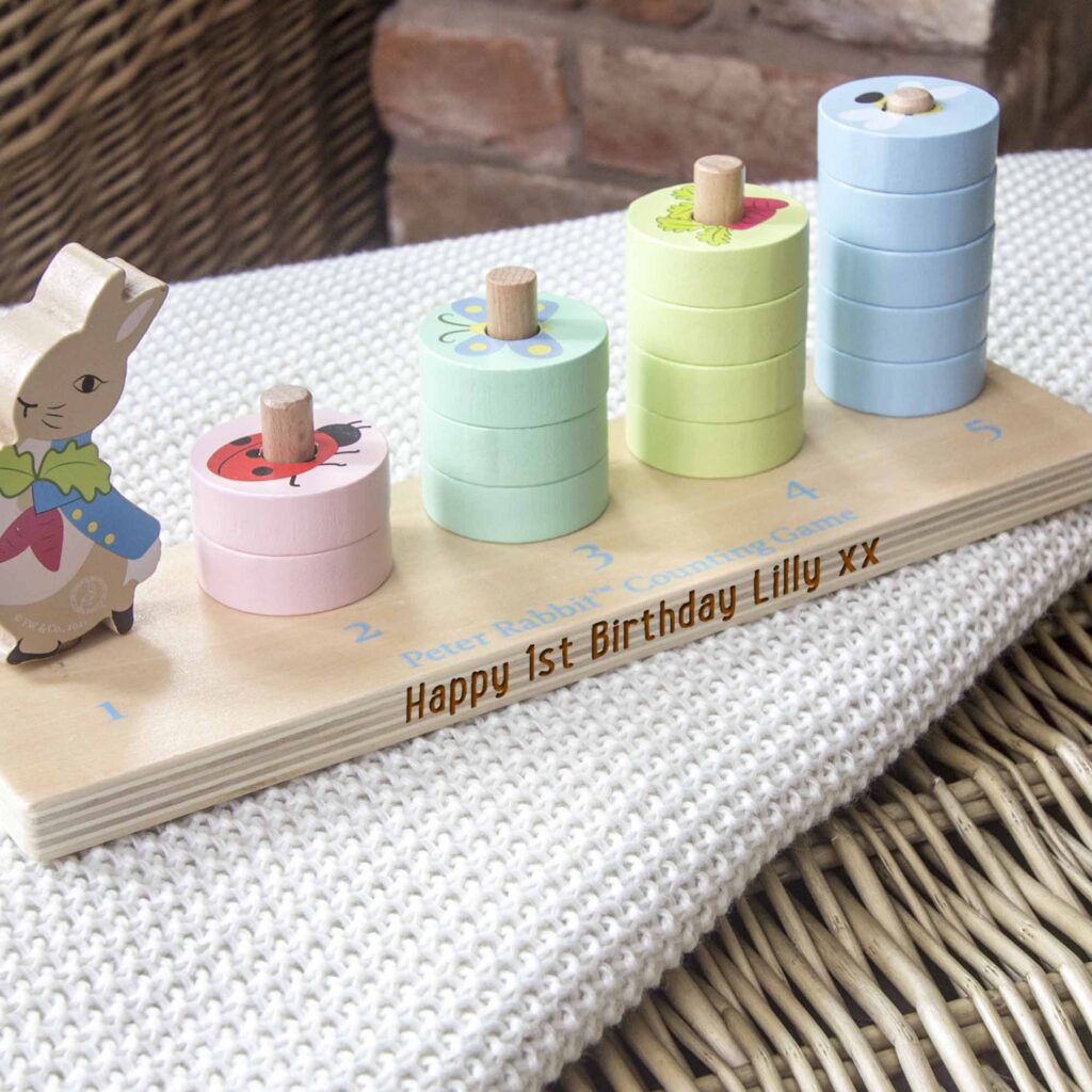 Personalised Peter Rabbit™ Counting Stacker | The Laser Boutique