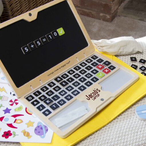 Personalised Laptop / Tech Set Wooden Toy - Image 2