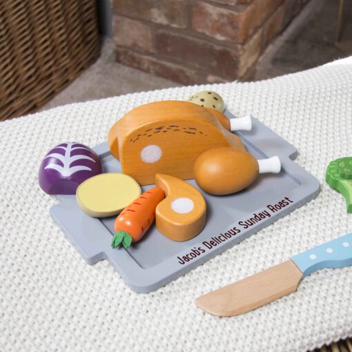 Personalised Roast Dinner Wooden Toy Set - Image 2