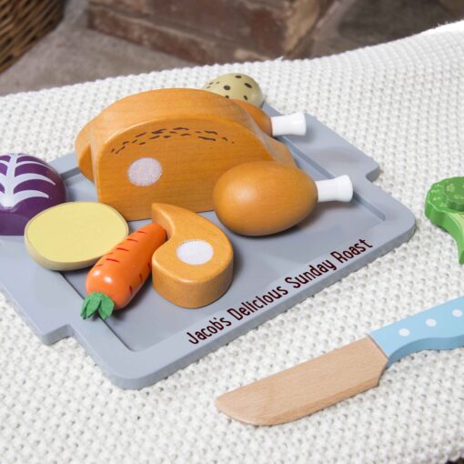 Personalised Roast Dinner Wooden Toy Set - Image 3