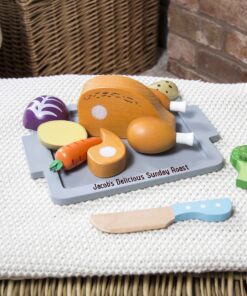 Personalised Roast Dinner Wooden Toy Set