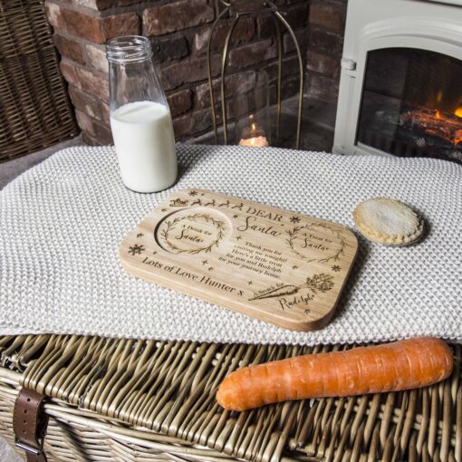 Personalised Christmas Eve Board & Treat Plate with Drink Insert - Image 4
