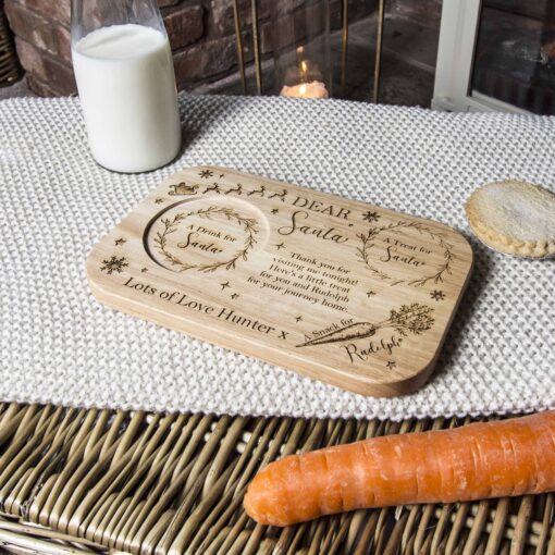 Personalised Christmas Eve Board & Treat Plate with Drink Insert - Image 5