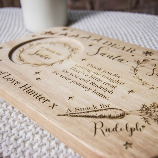 Personalised Christmas Eve Board & Treat Plate with Drink Insert - Image 7